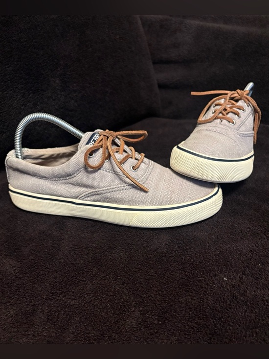 Sperry Other - Sperry Top-sider Striper II CVO light grey/gray Baja canvas boat shoes men’s 7